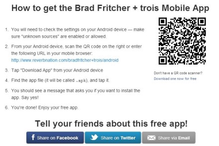 Android users, Get the FREE Brad Fritcher + trois App!